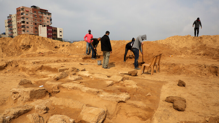 گورستانی متعلق به روم باستان در شمال غزه کشف شد