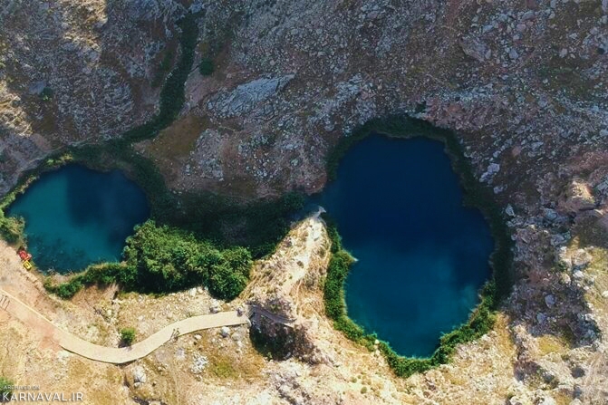 دریاچهٔ دوقلوی سیاه گاو شهرستان آبدانان استان ایلام | جاذبه های گردشگری ایلام