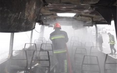 نجات مسافران اتوبوس پیش از انفجار